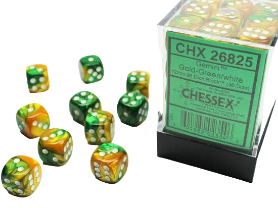 Chessex | 12mm D6 Block (36) - Gemini