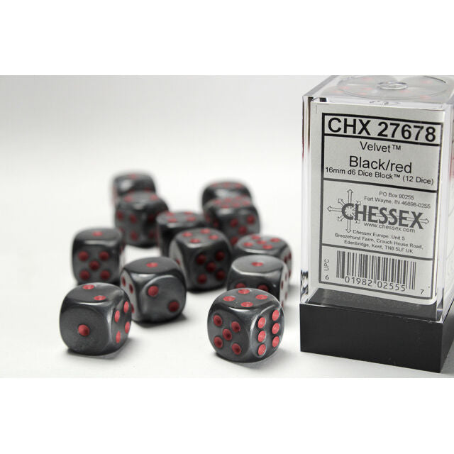 Chessex | 16mm D6 Block (12) - Velvet