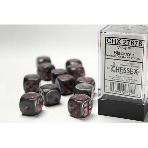 Chessex | 16mm D6 Block (12) - Velvet