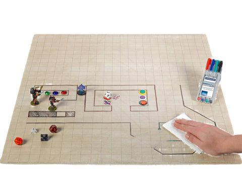 Chessex | Reversible Vinyl Battlemat - 1" Hex & Square Grid