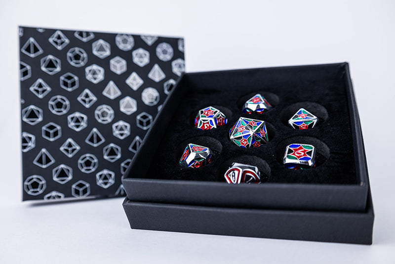 LevelUp | Metal RPG Dice Set (7) - Leadlight