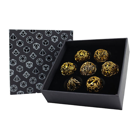 LevelUp | Metal RPG Dice Set (7) - Hollow Vines