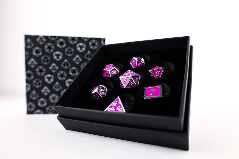 LevelUp | Metal RPG Dice Set (7) - Serif