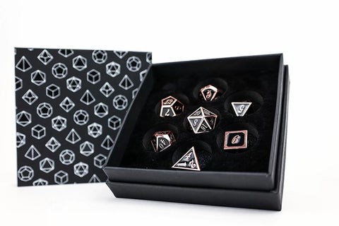 LevelUp | Metal RPG Dice Set (7) - Serif