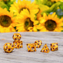 QWorkshop | Full Art RPG Dice Set - Sunflower (7)