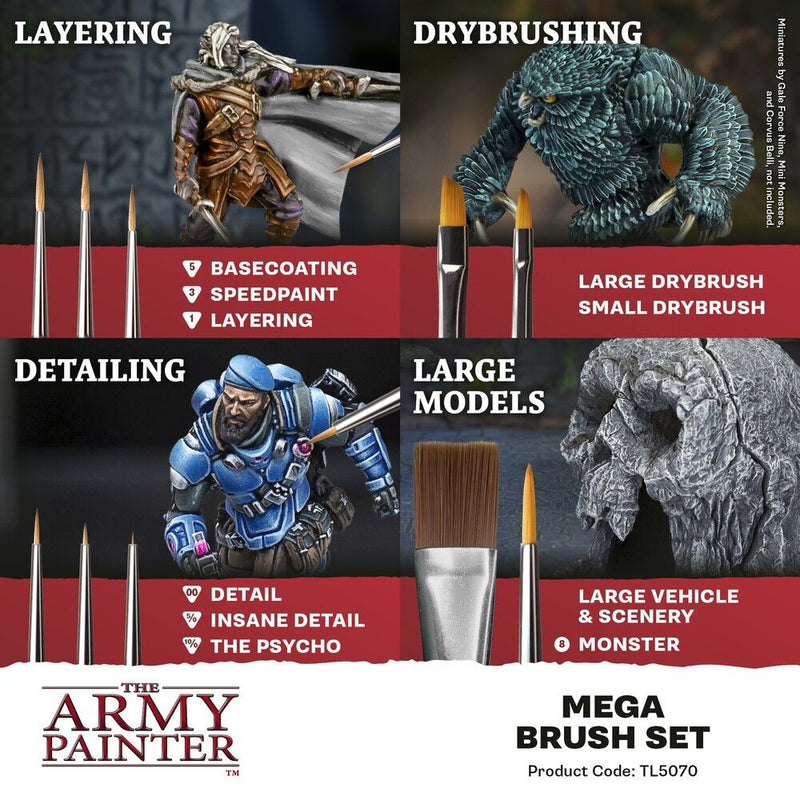 Army Painter | Mega Brush Set (10)