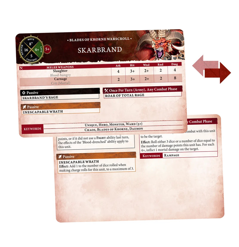 Blades of Khorne | Warscroll Cards (4E)
