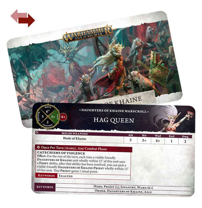 Daughters of Khaine | Warscroll Cards (4E)