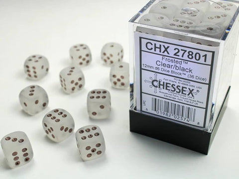 CHX : 12mm D6 Dice Block (36) - Frosted