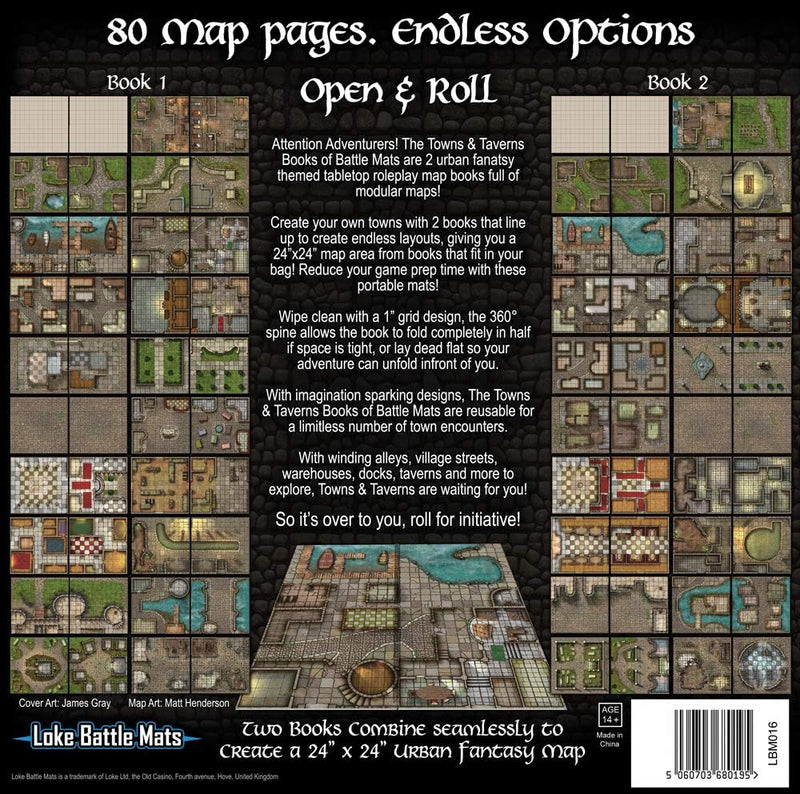 Books of Battle Mats - Towns & Taverns