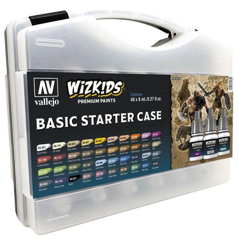 WizKids + Vallejo | Basic Starter Paint Case (40)