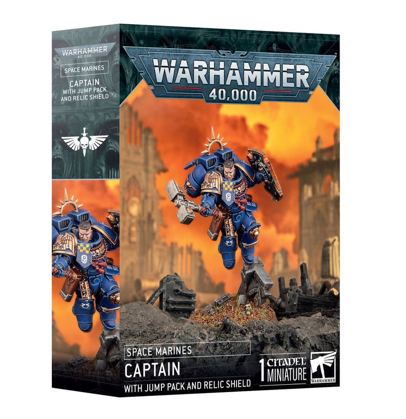 40K : Space Marines | Captain w/ Jump Pack & Relic Shield