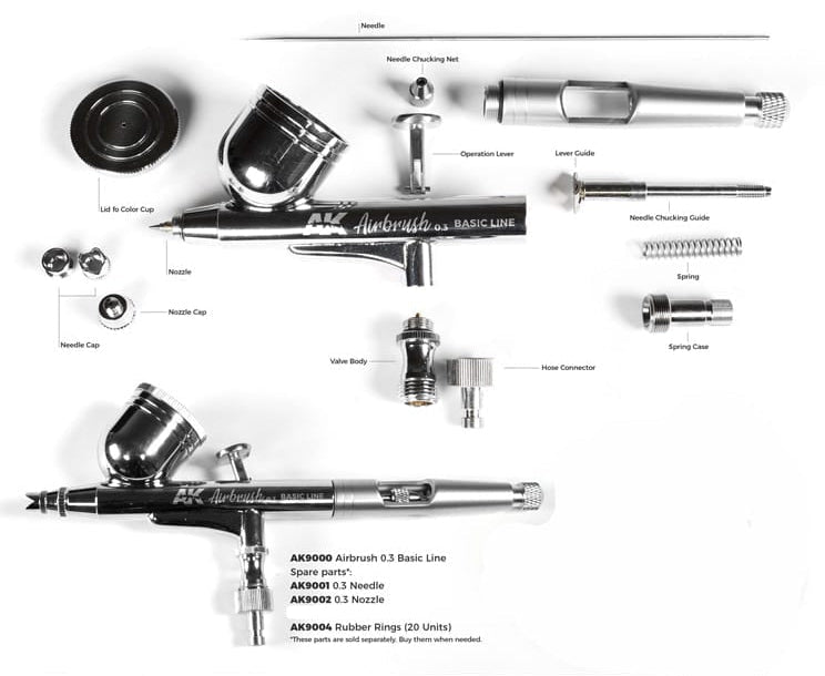 AK Interactive | Basic Line Airbrush (0.3mm)