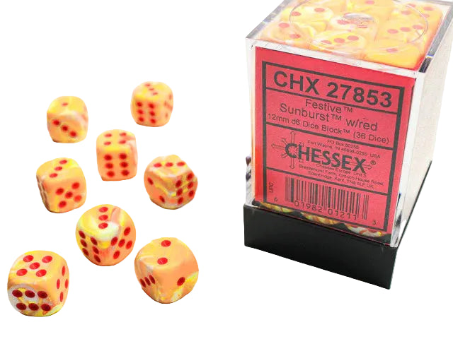 Chessex | 12mm D6 Block (36) - Festive