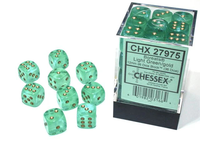 Chessex | 12mm D6 Block (36) - Borealis