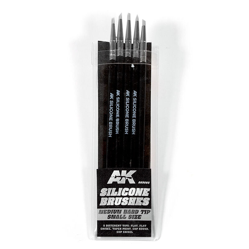 AK Interactive | Medium-Tip Silicone Brush Set (5)