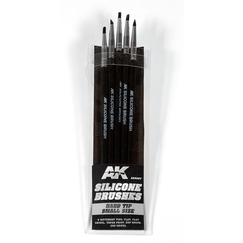 AK Interactive | Hard-Tip Silicone Brush Set (5)