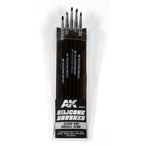 AK Interactive | Hard-Tip Silicone Brush Set (5)
