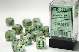 CHX : 16mm Dice Block - Marble (12xD6)