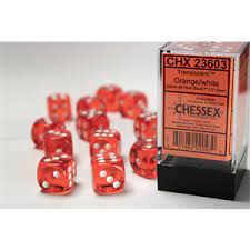 CHX : 16mm Dice Block - Translucent (12xD6)