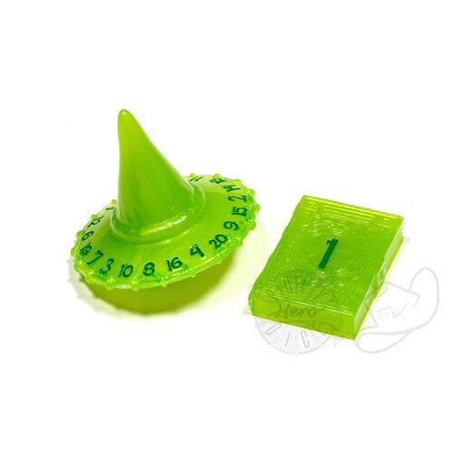 PolyHero | RPG Dice - D20 Wizard Hat & D2 Spellbook (2)