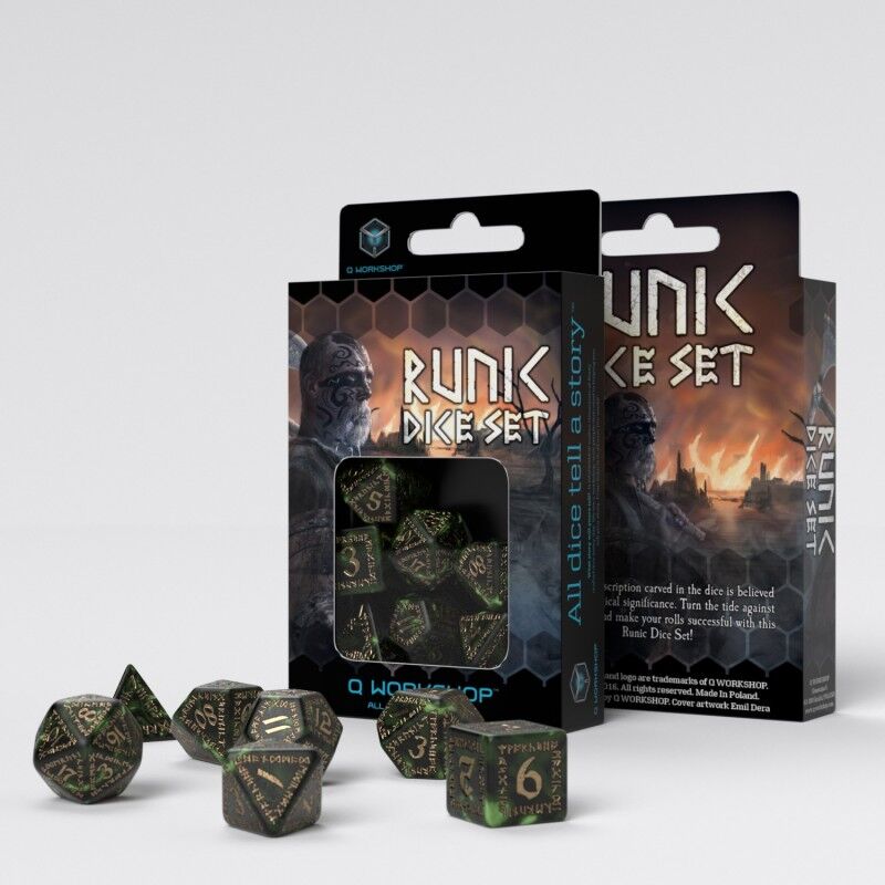 QWorkshop | RPG Dice Set (7) - Runic