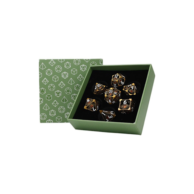 LevelUp | Metal RPG Dice Set (7) - Scaled Eye