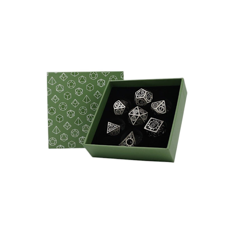 LevelUp | Metal RPG Dice Set (7) - Clockwork Sun