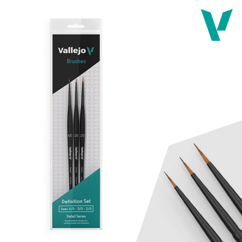 Vallejo : Design Brush Set - Natural Hair & Synthetics (3)